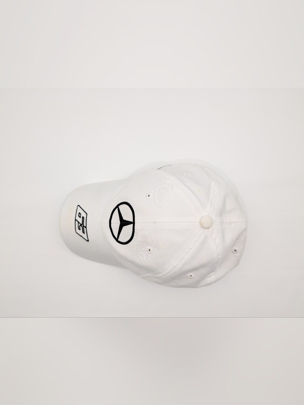 White Mercedes-Style Logo Baseball Cap for Men
